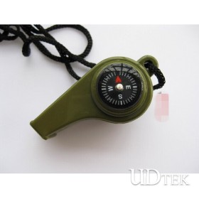 3 in 1 high DB survival whistle with thermometer and compass UD06031
